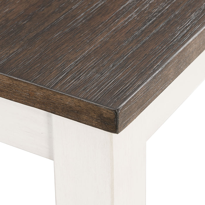 Martin 5pc Counter Set (Dark Brown Top - White Base) - Sweet Furniture (Columbus, Ohio)