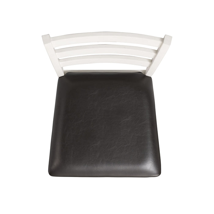 Martin 5 Pc Dining set (Dark Brown Top - White Base) - Sweet Furniture (Columbus, Ohio)