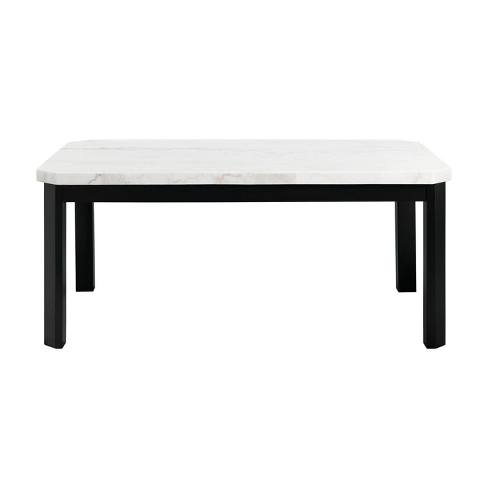 Francesca White Marble Standard Height Dining Table