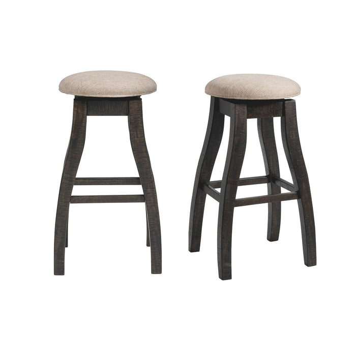 Stone 30" Swivel Backless Bar Stool Set of 2 image