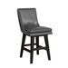 Villanova Swivel Counter Stool with Pewter PU in Espresso (2 Per Carton) - Sweet Furniture (Columbus, Ohio)
