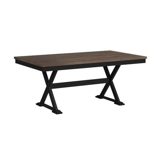 Tulane 6PC Dining Set with Table, 4 Chairs, and Bench in Oak and Black - Sweet Furniture (Columbus, Ohio)