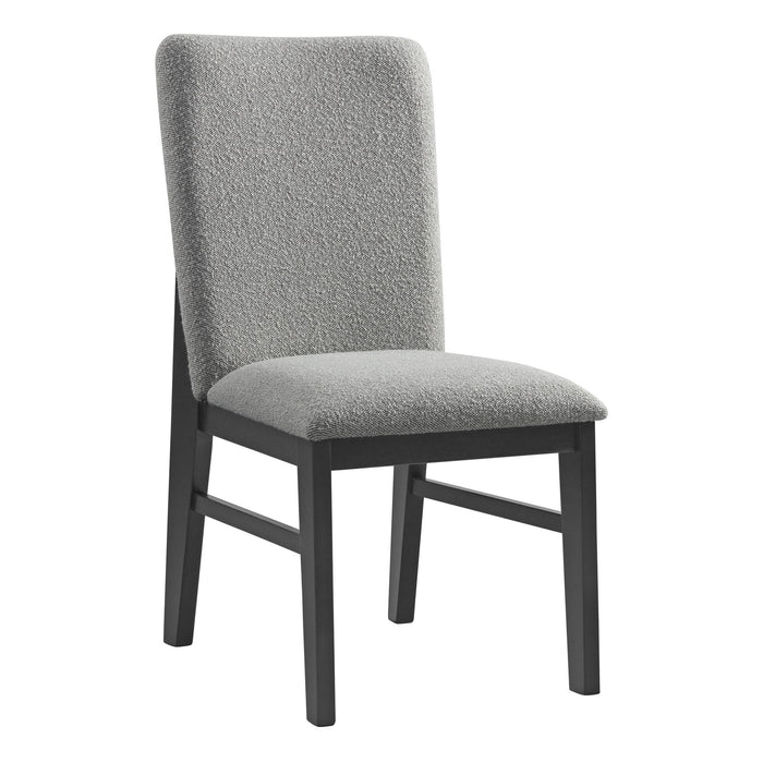 Portland Side Chair with Grey Fabric (PGY1113-4) in Black (2 Per Carton)