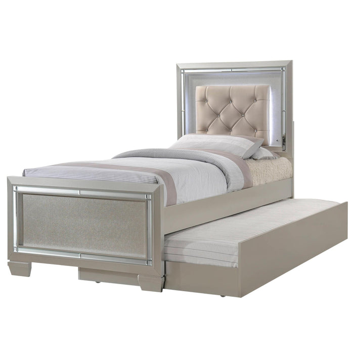 Platinum Youth Twin Platform Bed w/ Trundle - Sweet Furniture (Columbus, Ohio)