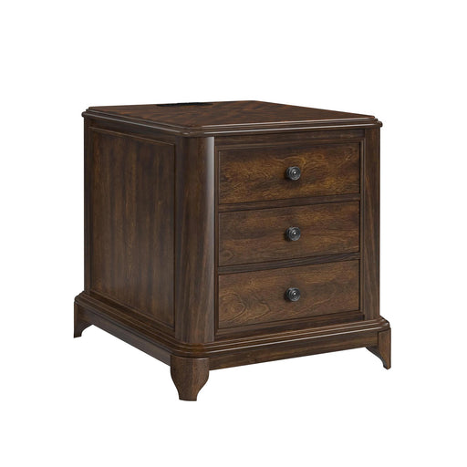 Phillipe 2-Drawer Cabinet with USB in Cherry - Sweet Furniture (Columbus, Ohio)