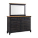 Montrose Dresser and Mirror Set in Espresso & Brown - Sweet Furniture (Columbus, Ohio)