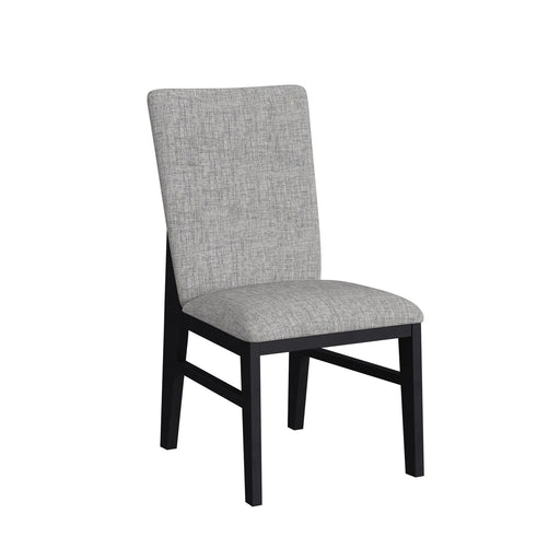 Marlene Dining Side Chair with Grey Fabric in Black (2 Per Carton) - Sweet Furniture (Columbus, Ohio)