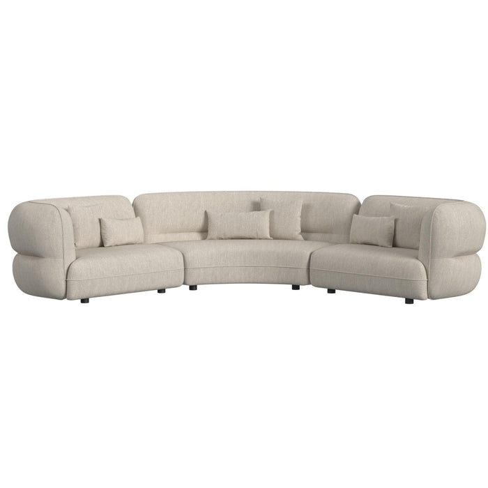 Four Seasons LHF Loveseat in Woolen Camel with 2 Pillows