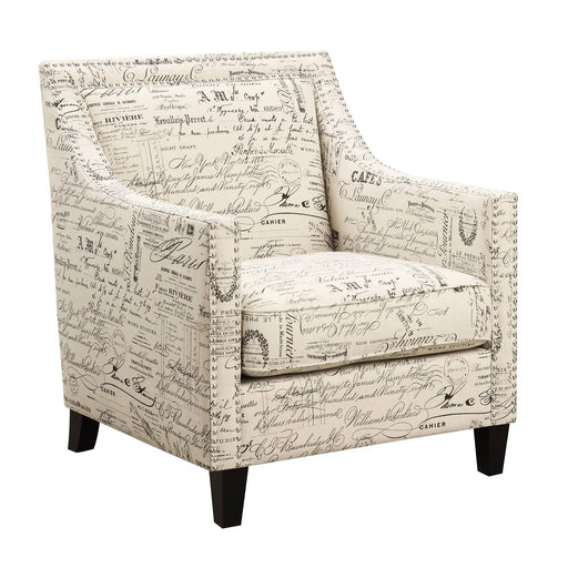 Erica 497 Chair W/Chrome Nails French Script (ISTA 3) - Sweet Furniture (Columbus, Ohio)