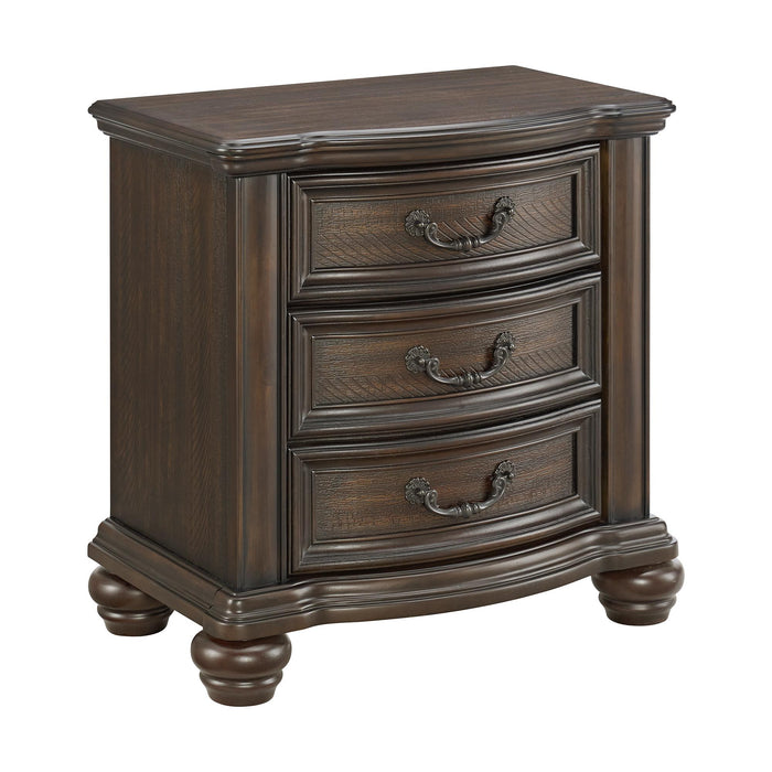 Brunswick 2-Drawer Nightstand with USB in Mahogany