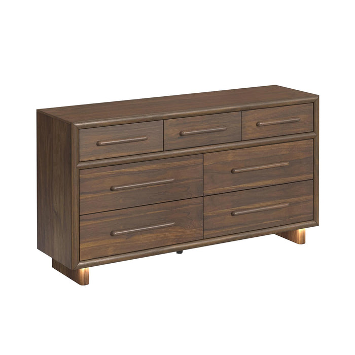 Brisbane Dresser with LED in Brown - Sweet Furniture (Columbus, Ohio)