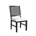 Bahama Breeze Dining Chair with White Fabric in Black (2 Per Carton) - Sweet Furniture (Columbus, Ohio)