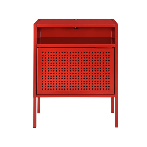 Ember Nightstand (C-1094) RED NIGHTSTAND W/ USB - Sweet Furniture (Columbus, Ohio)