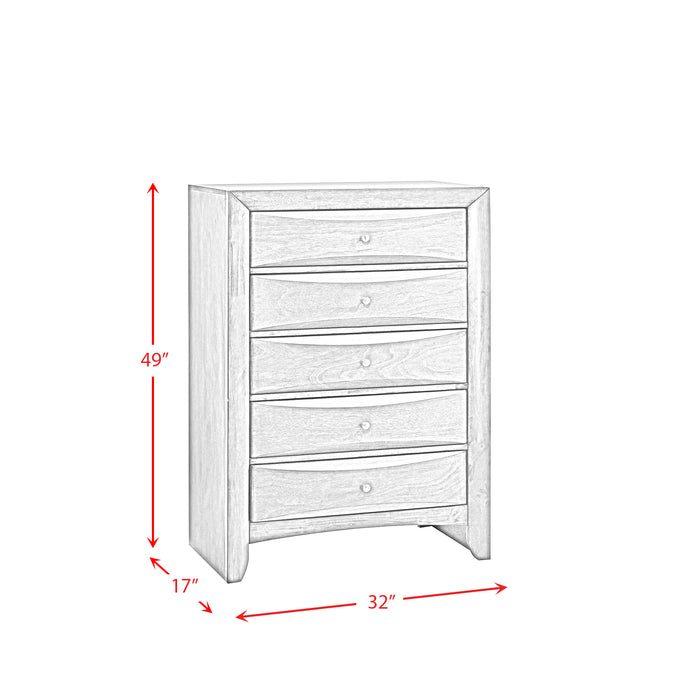 Emily Chest Grey 5Drawer (Sturdy) - Sweet Furniture (Columbus, Ohio)