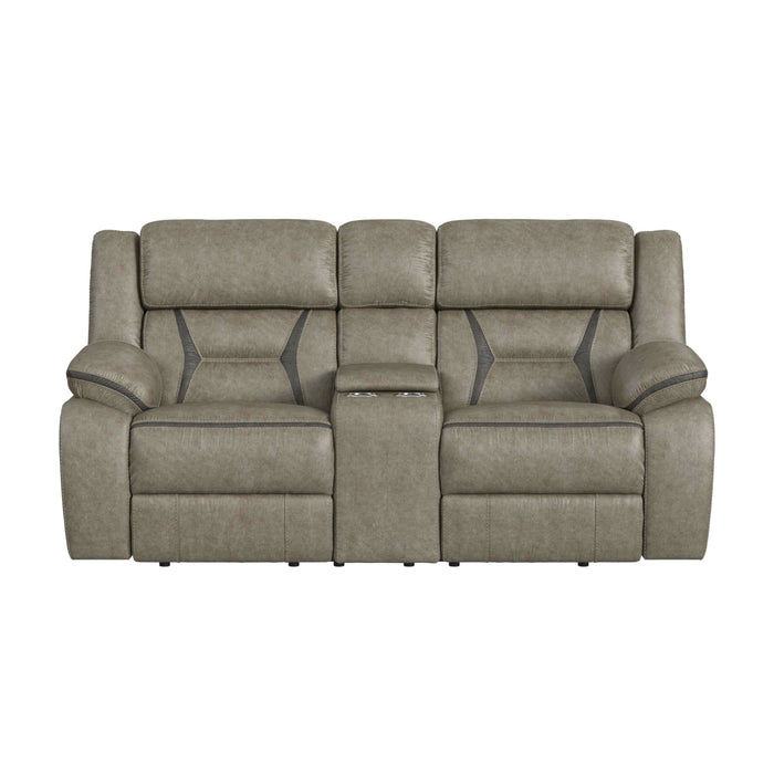 Engage Motion Loveseat with Console in Corral Grey - Sweet Furniture (Columbus, Ohio)