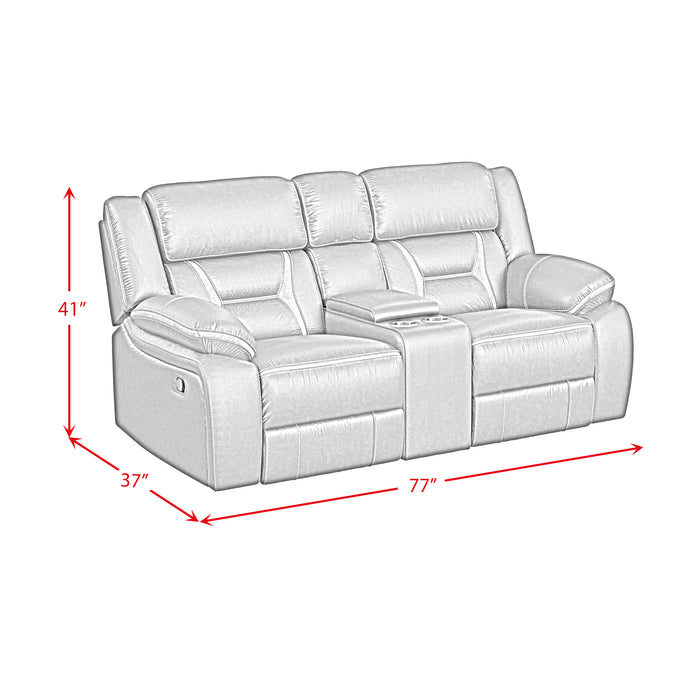 Engage Motion Loveseat with Console in Corral Grey - Sweet Furniture (Columbus, Ohio)