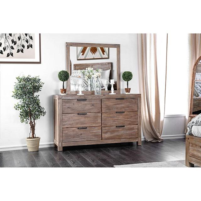 Wynton Weathered Light Oak Mirror - Sweet Furniture (Columbus, Ohio)