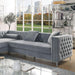 Amie Glam Gray & Black Sectional w/Storage - Sweet Furniture (Columbus, Ohio)
