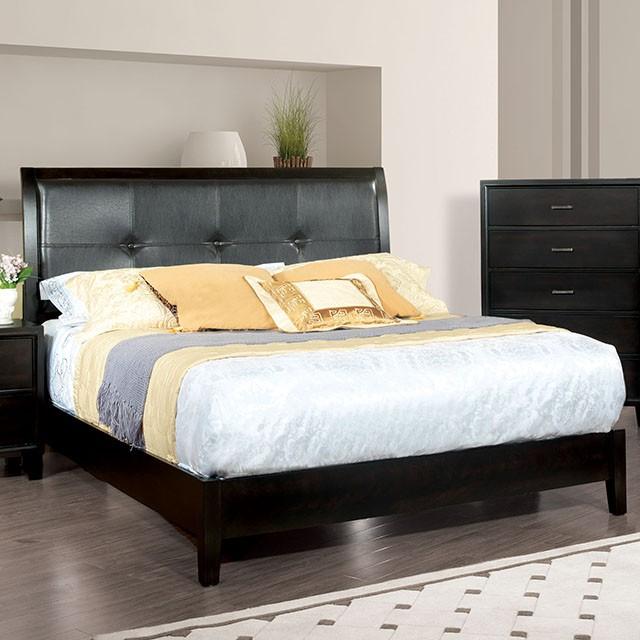 Enrico Full Queen Bed Brown, Black, & Cherry - Sweet Furniture (Columbus, Ohio)