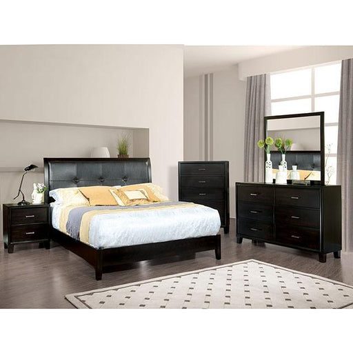 Enrico Full Queen Bed Brown, Black, & Cherry - Sweet Furniture (Columbus, Ohio)