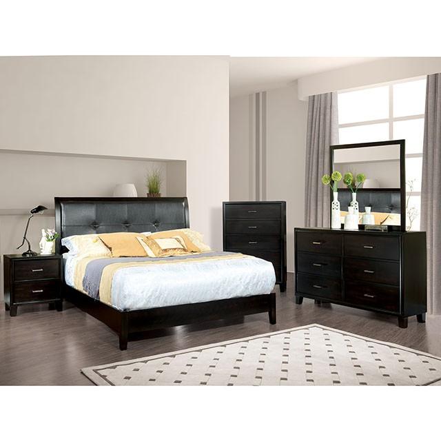 Enrico Full Queen Bed Brown, Black, & Cherry - Sweet Furniture (Columbus, Ohio)