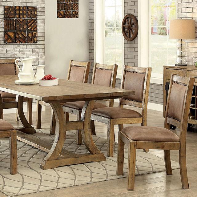 GIANNA Rustic Pine 96" Dining Table - Sweet Furniture (Columbus, Ohio)