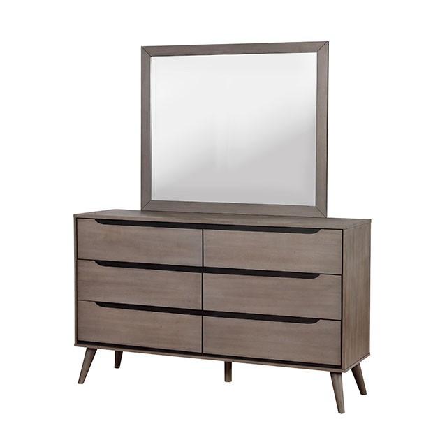 Lennart Gray Rectangular Mirror - Sweet Furniture (Columbus, Ohio)