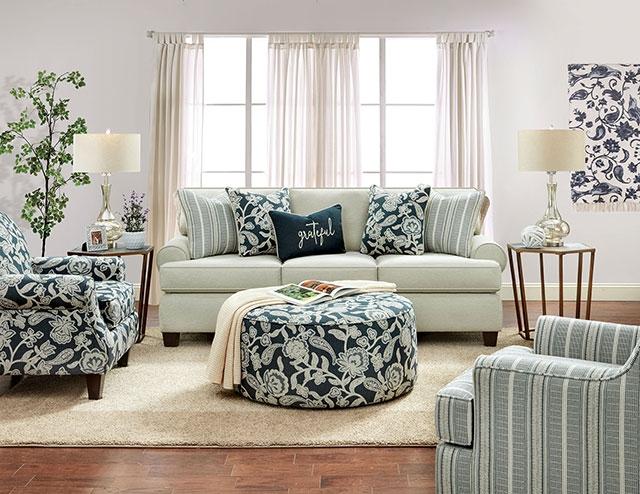 PORTHCAWL Accent Chair, Floral - Sweet Furniture (Columbus, Ohio)