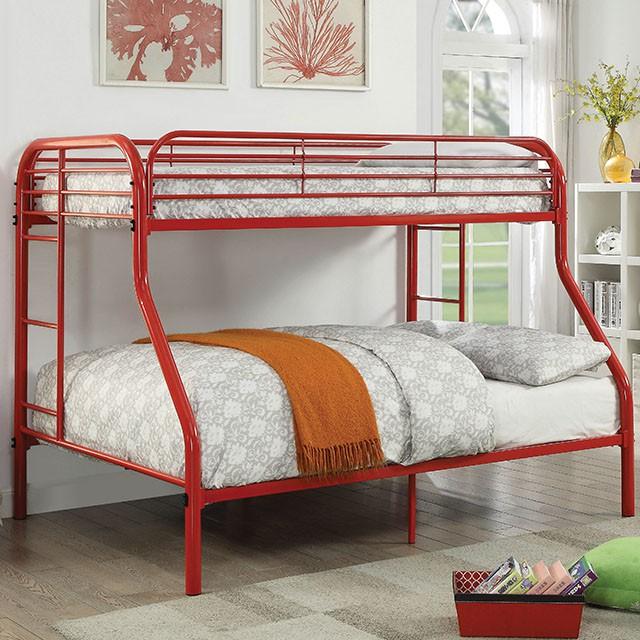 Opal Red Twin/Full Bunk Bed