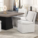 Broager 5 Pc Dining Table Set (White Swivel Chairs) - Sweet Furniture (Columbus, Ohio)