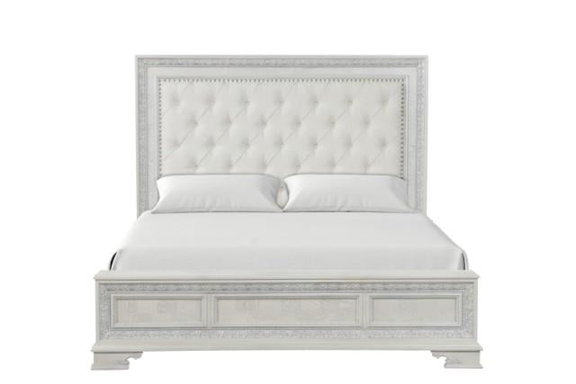 Stella Mia E.King & Queen Bed White & White - Sweet Furniture (Columbus, Ohio)