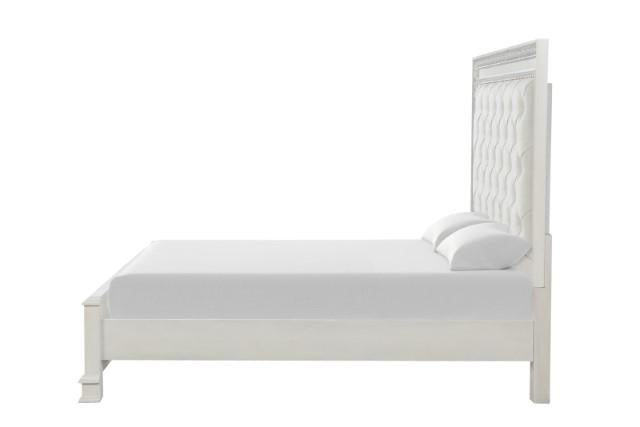 Stella Mia E.King & Queen Bed White & White - Sweet Furniture (Columbus, Ohio)