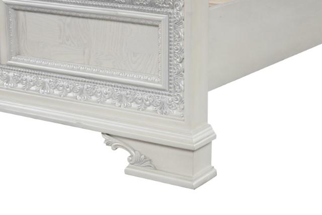 Stella Mia E.King & Queen Bed White & White - Sweet Furniture (Columbus, Ohio)