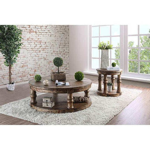 Mika Antique Oak End Table image