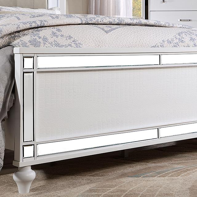 BRACHIUM Cal.King Bed, White