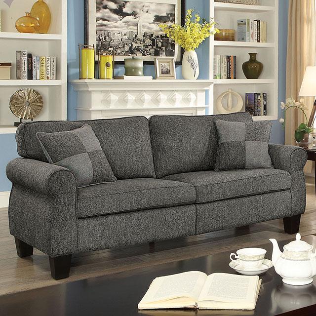 Rhian Dark Gray Sofa, Dark Gray