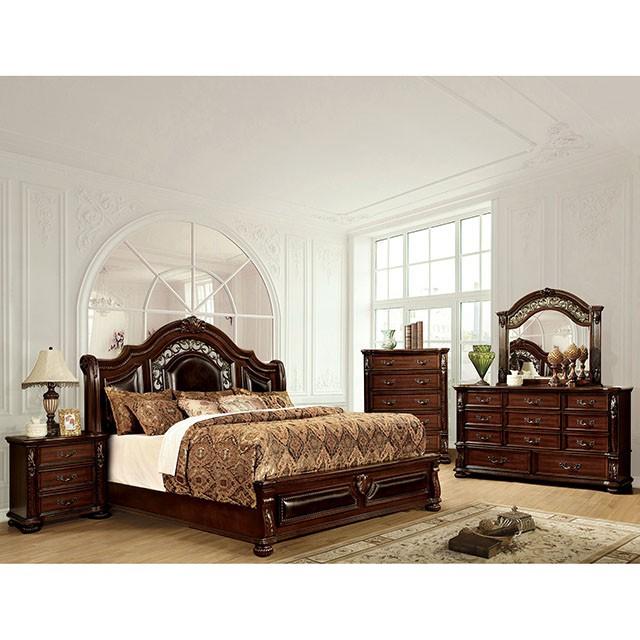 Flandreau Brown Cherry/Espresso Cal.King, E.King & Queen Bed