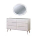 LENNART II White Oval Mirror - Sweet Furniture (Columbus, Ohio)