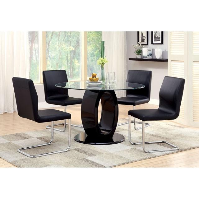 LODIA I Black/Silver Side Chair - Sweet Furniture (Columbus, Ohio)