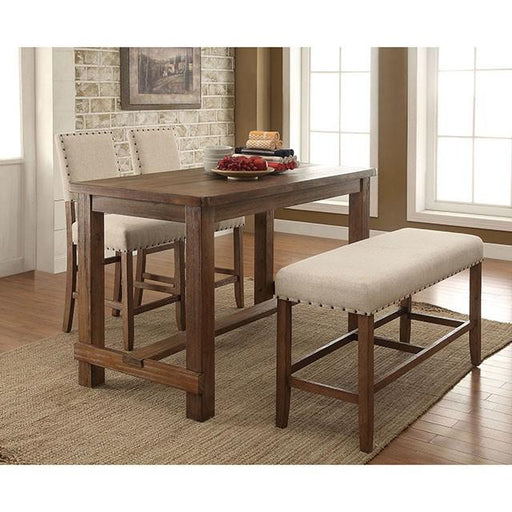 SANIA Rustic Oak Counter Ht. Chair (2/CTN) - Sweet Furniture (Columbus, Ohio)