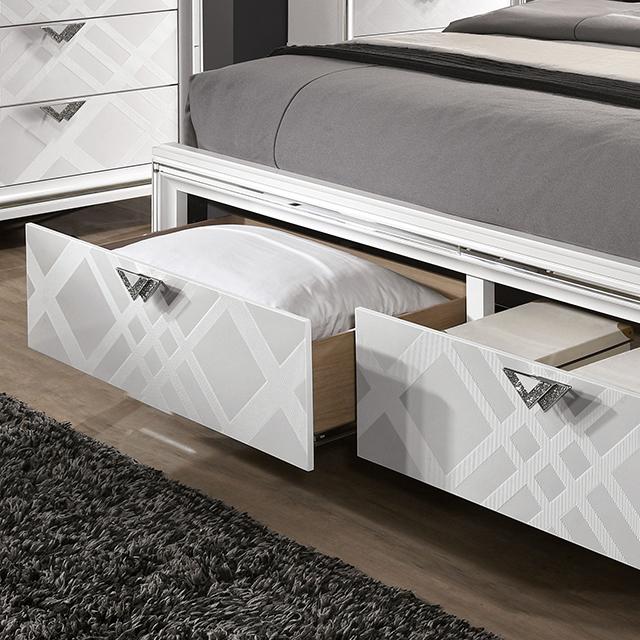 Emmeline 4 & 5 Piece Queen Bedroom Set Gray & White - Sweet Furniture (Columbus, Ohio)