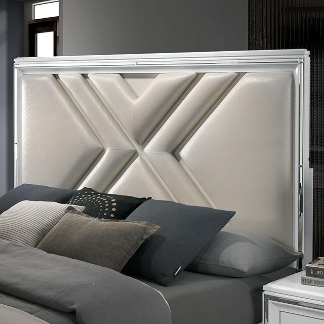 Emmeline 4 & 5 Piece Queen Bedroom Set Gray & White - Sweet Furniture (Columbus, Ohio)