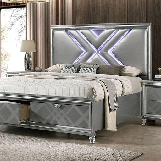 Emmeline 4 & 5 Piece Queen Bedroom Set Gray & White - Sweet Furniture (Columbus, Ohio)