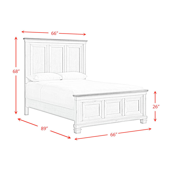 Farmington Panel Bed in Medium Brown and Washed Stone - Sweet Furniture (Columbus, Ohio)