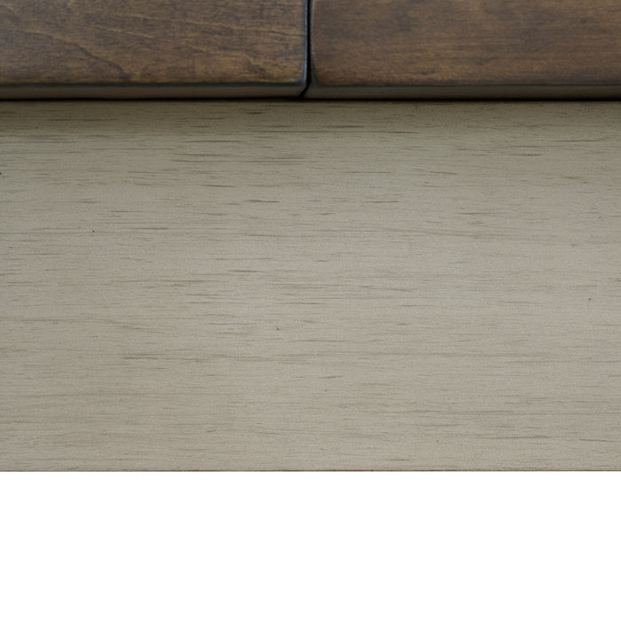 Farmington Storage Dining Bench in Medium Brown and Washed Stone - Sweet Furniture (Columbus, Ohio)