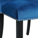 Francesca Counter Dining Blue Counter Velvet Side Chair (2 Per Pack) - Sweet Furniture (Columbus, Ohio)