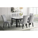 Francesca Rectangular Dining Grey Velvet Side Chair W/ Nailhead Trim (2 Per Pack) - Sweet Furniture (Columbus, Ohio)