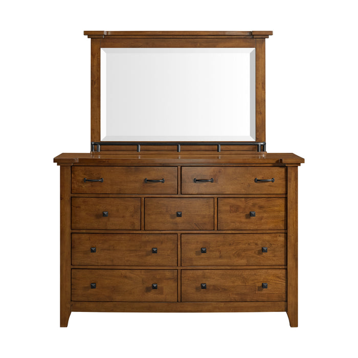 Gage Dresser & Mirror Set in Chestnut - Sweet Furniture (Columbus, Ohio)