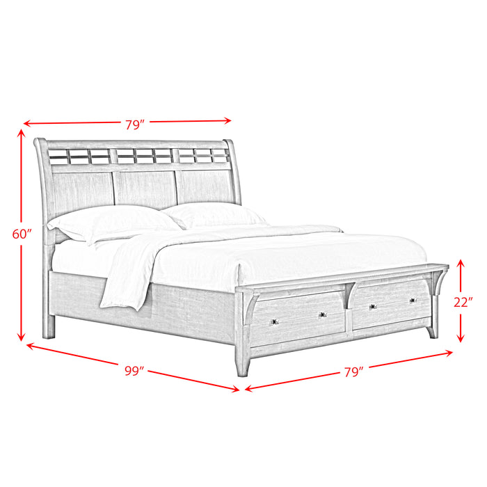 Gage Sleigh Storage Bed - Sweet Furniture (Columbus, Ohio)