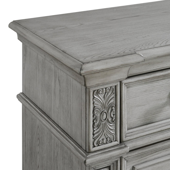 Glenmore 5-Drawer Chest in Aged Grey - Sweet Furniture (Columbus, Ohio)